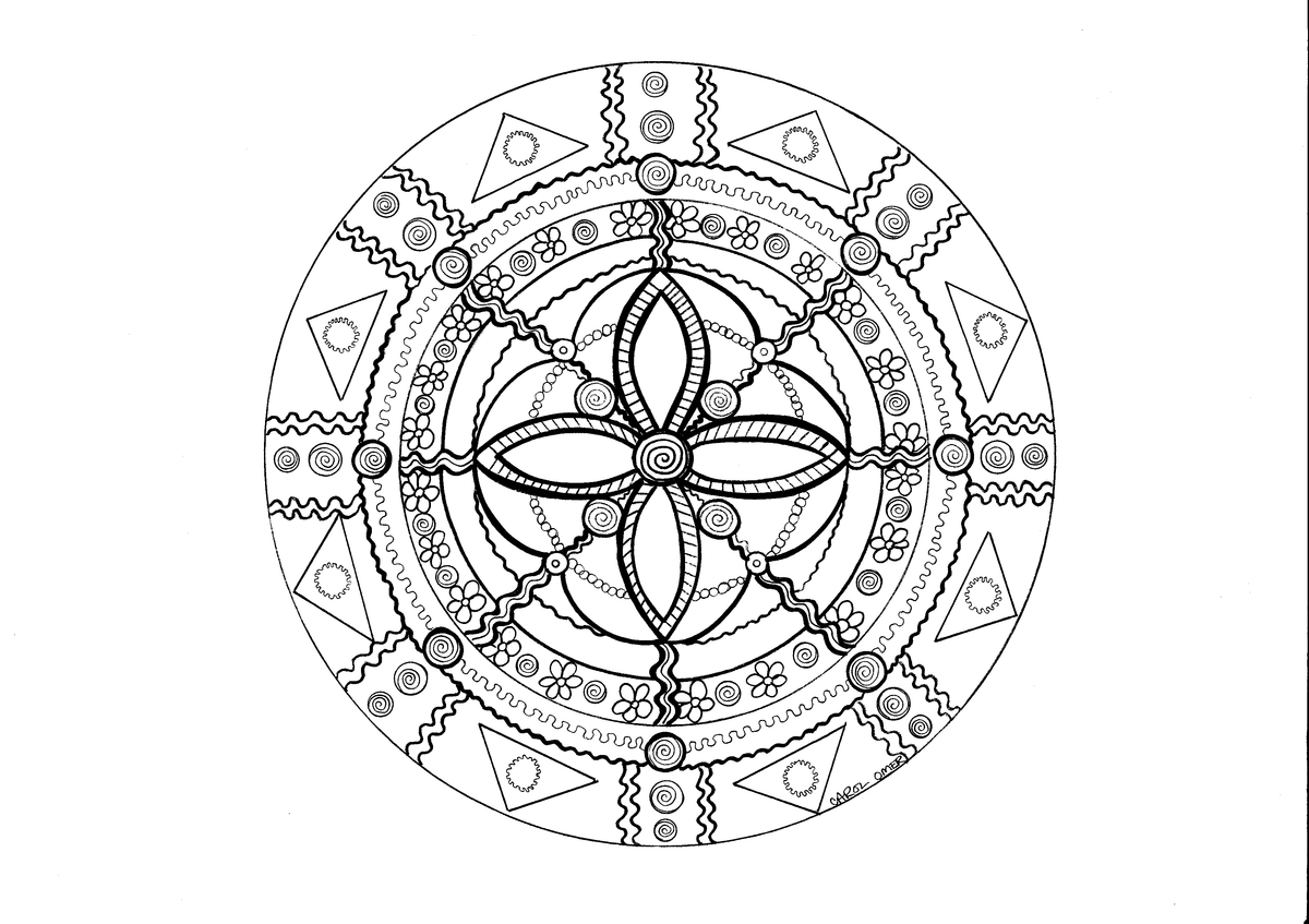 Big Girls Little Coloring Book: Healing Mandalas for Relaxation and Stress Relief